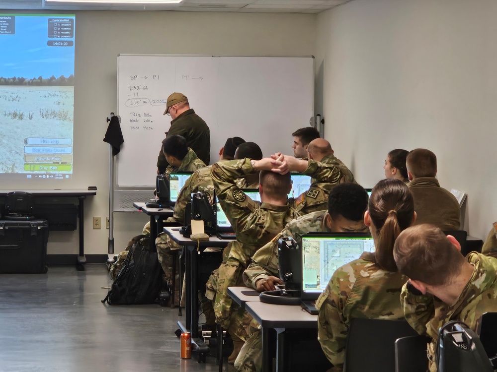 Fort McCoy NCO Academy students learn land-navigation at Virtual Battle Space simulation