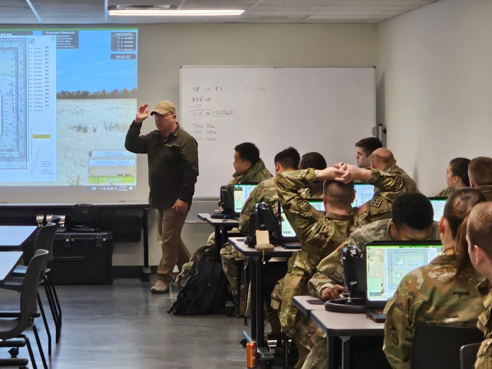 Fort McCoy NCO Academy students learn land-navigation at Virtual Battle Space simulation