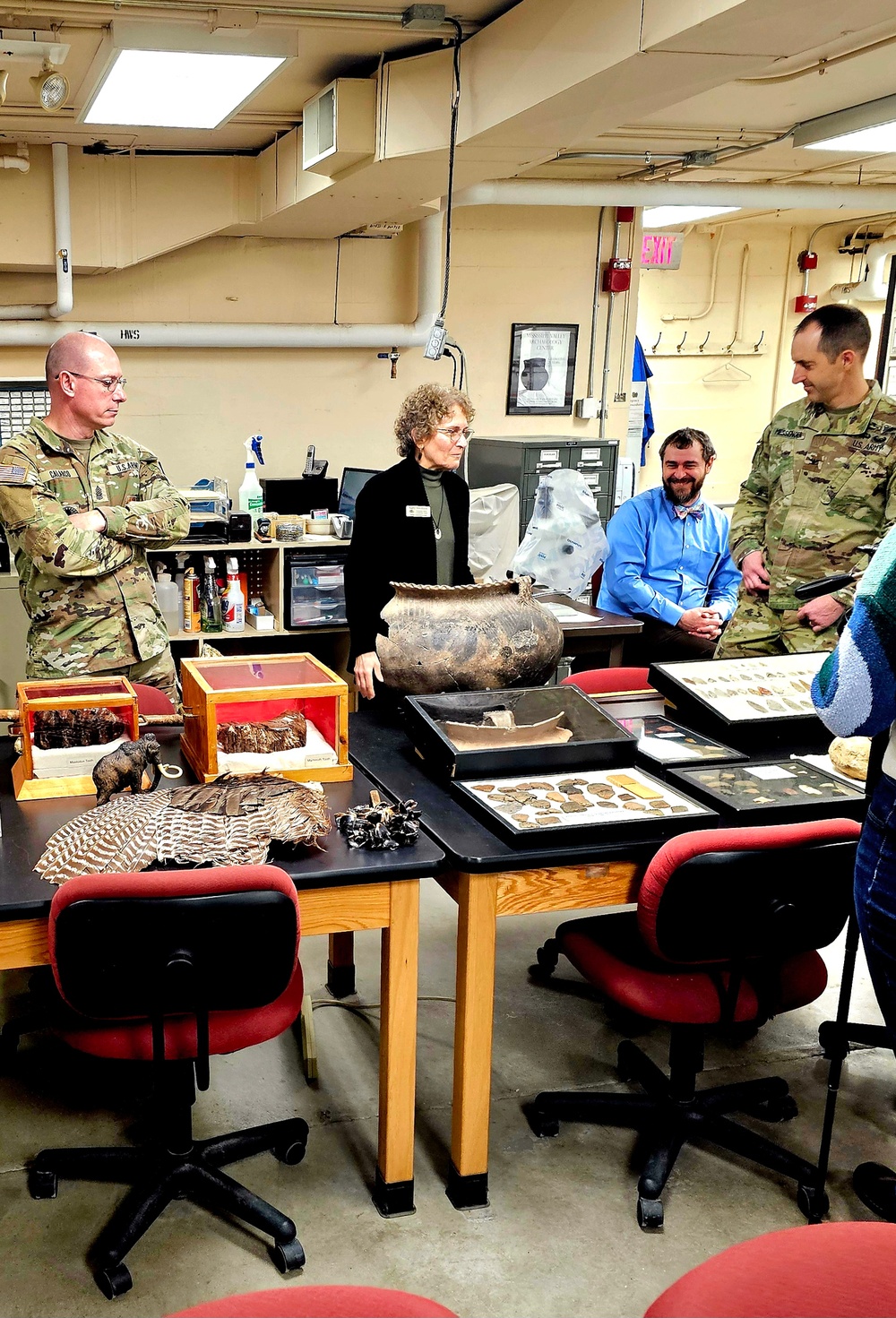 Garrison leaders visit Mississippi Valley Archaeology Center; learn about archiving Fort McCoy artifacts