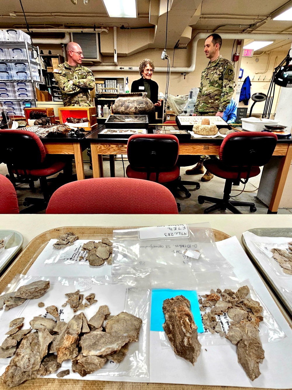 Garrison leaders visit Mississippi Valley Archaeology Center; learn about archiving Fort McCoy artifacts