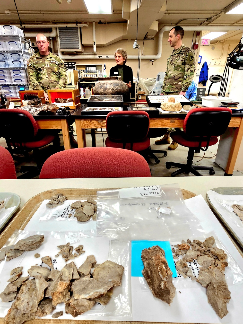 Garrison leaders visit Mississippi Valley Archaeology Center; learn about archiving Fort McCoy artifacts