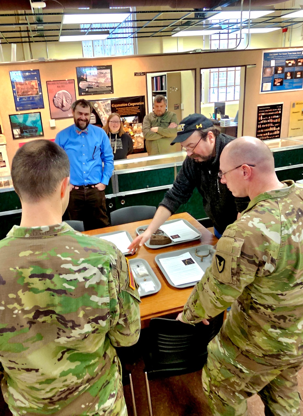 Garrison leaders visit Mississippi Valley Archaeology Center; learn about archiving Fort McCoy artifacts