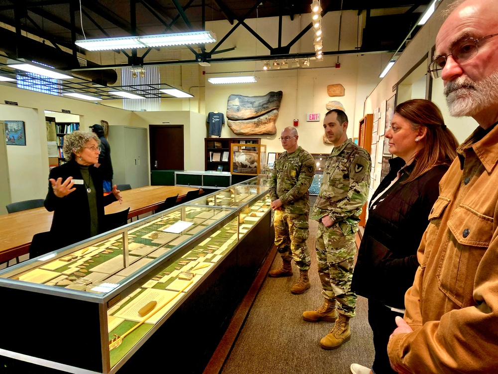 Garrison leaders visit Mississippi Valley Archaeology Center; learn about archiving Fort McCoy artifacts