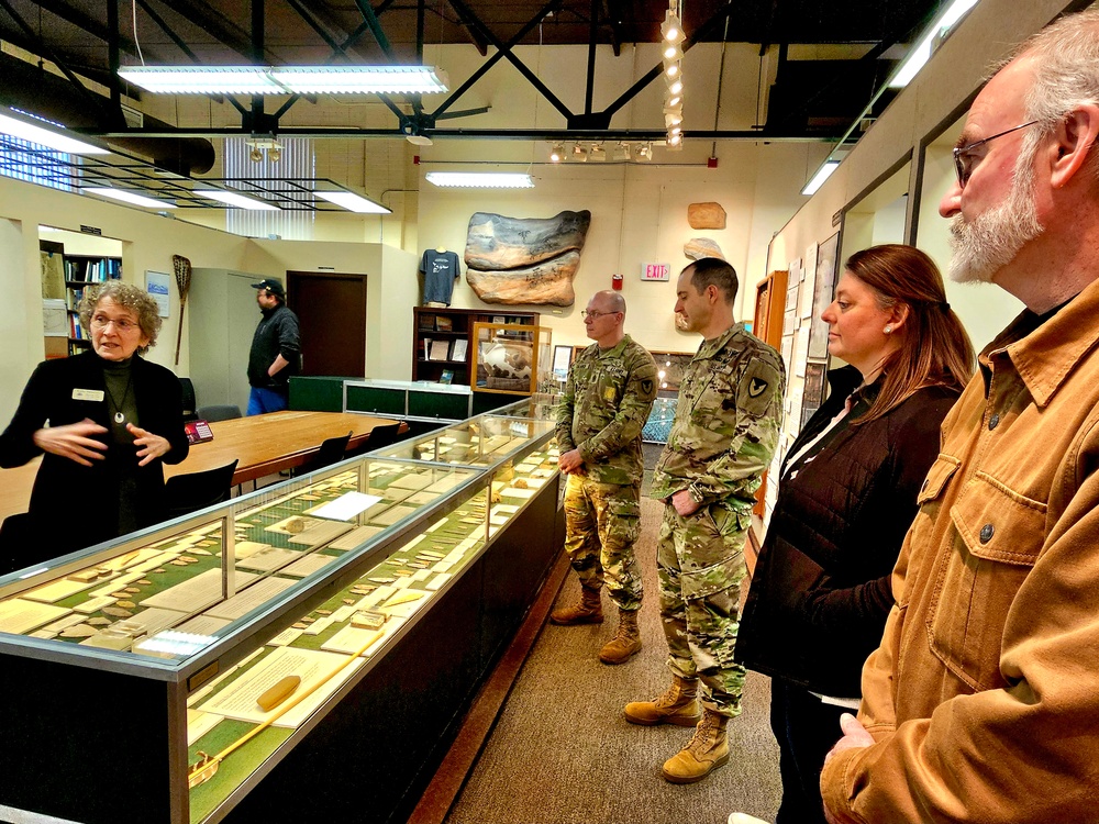 Garrison leaders visit Mississippi Valley Archaeology Center; learn about archiving Fort McCoy artifacts