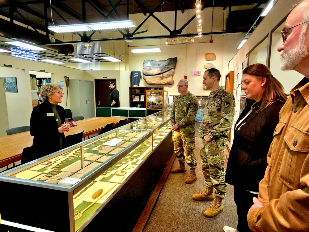 Garrison leaders visit Mississippi Valley Archaeology Center; learn about archiving Fort McCoy artifacts