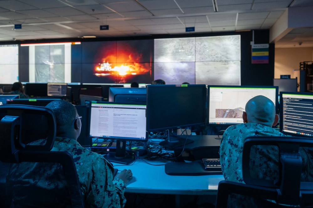 Sailors Stand Watch at the U.S. 5th Fleet Headquarters