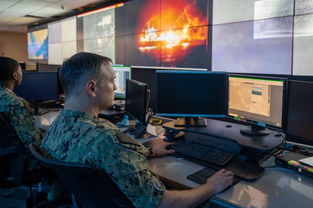 Sailors Stand Watch at the U.S. 5th Fleet Headquarters