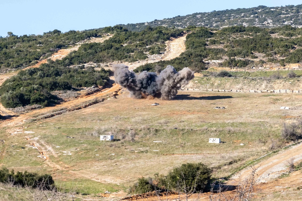 Here Comes the BOOM! 26 MEU(SOC) Marines Execute Demo Range with Hellenic Marines