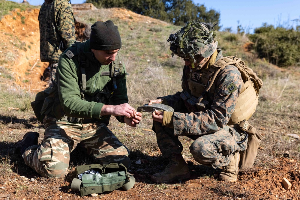 Here Comes the BOOM! 26 MEU(SOC) Marines Execute Demo Range with Hellenic Marines