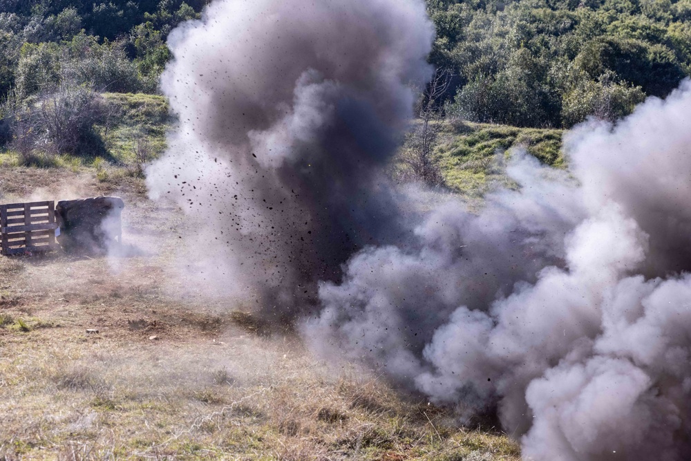 Here Comes the BOOM! 26 MEU(SOC) Marines Execute Demo Range with Hellenic Marines