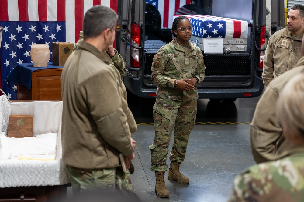 Mortuary officers and technicians learn about AFMAO mission