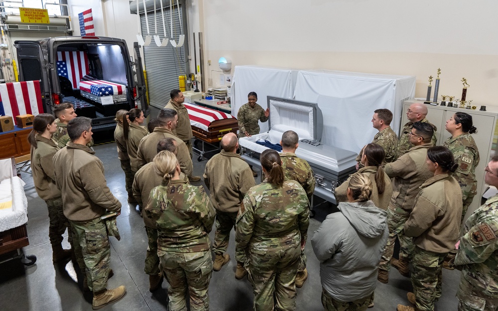 Mortuary officers and technicians learn about AFMAO mission