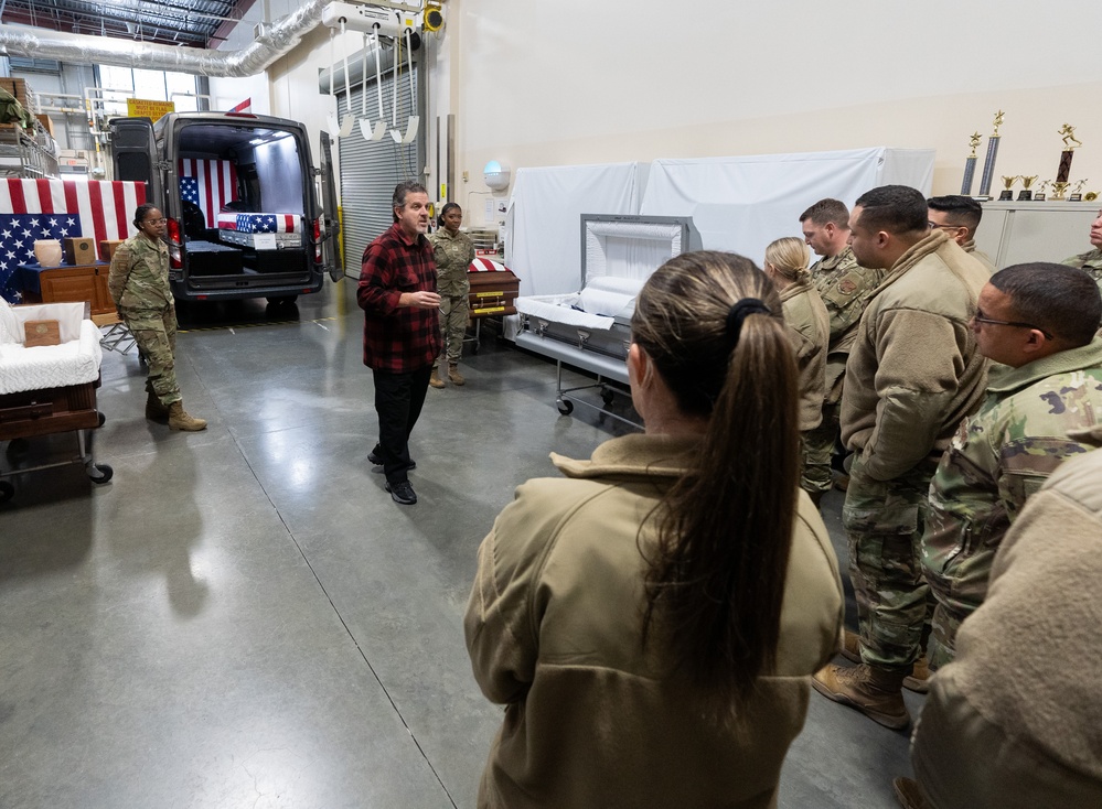 Mortuary officers and technicians learn about AFMAO mission