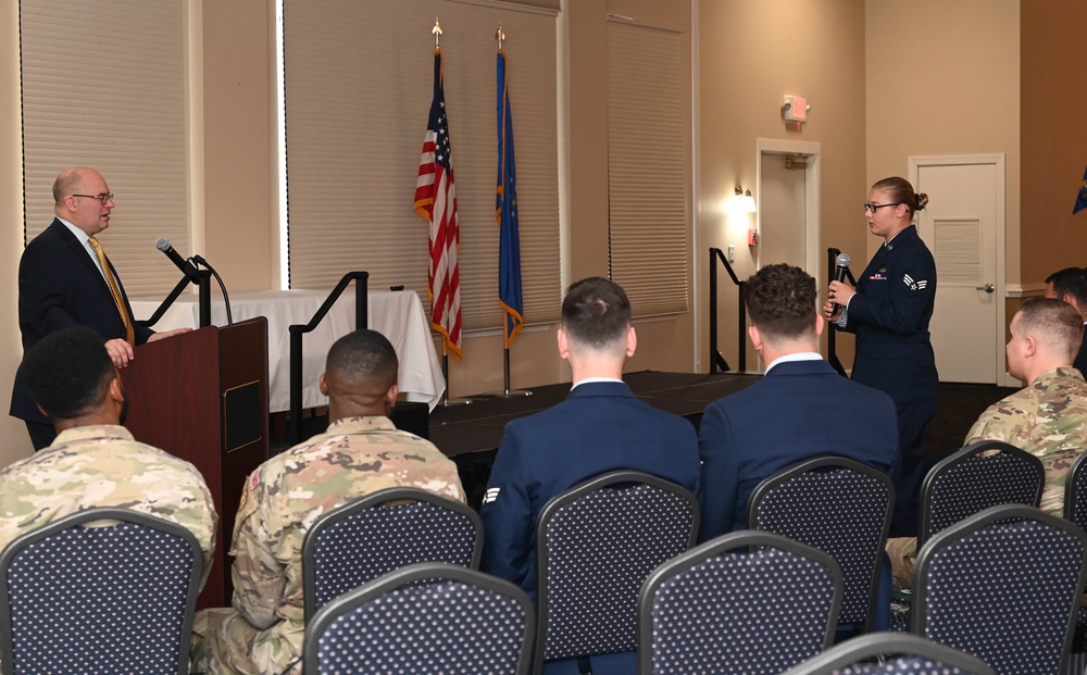 John Levitow Jr. visits Seymour Johnson