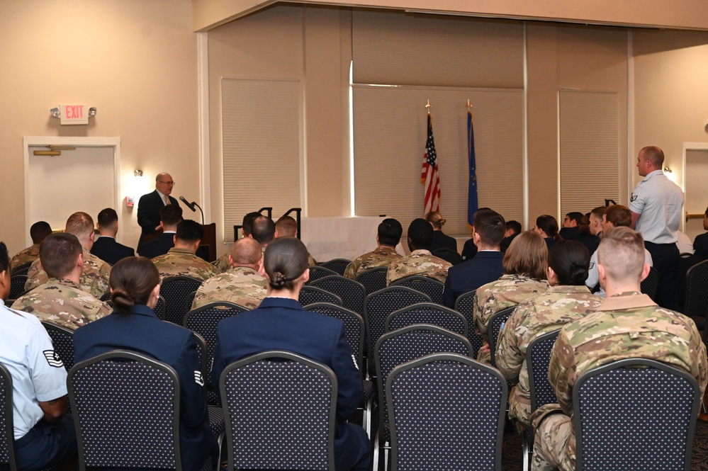 John Levitow Jr. visits Seymour Johnson