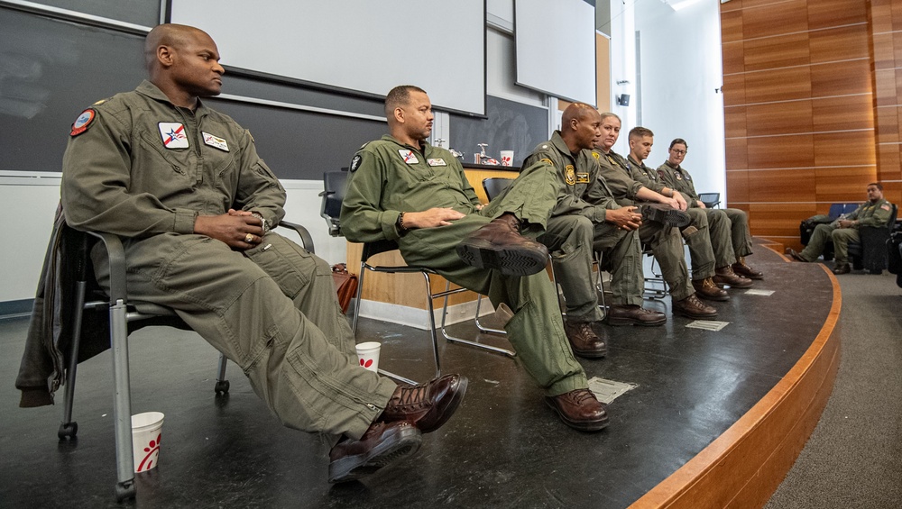 U.S. Naval Academy Midshipmen attend the Minority Aviation Panel