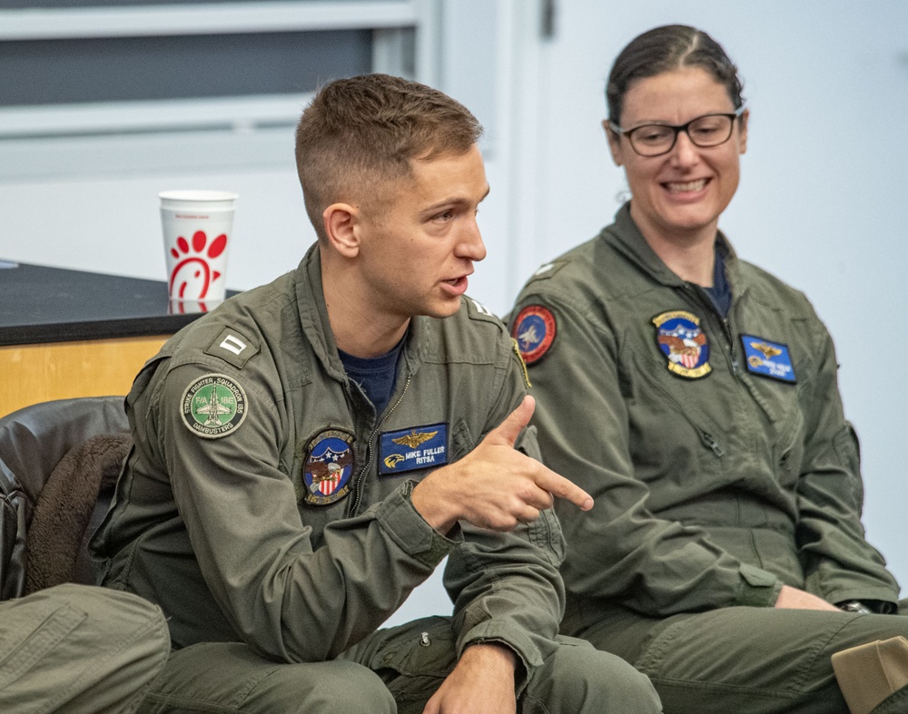 U.S. Naval Academy Midshipmen attend the Minority Aviation Panel