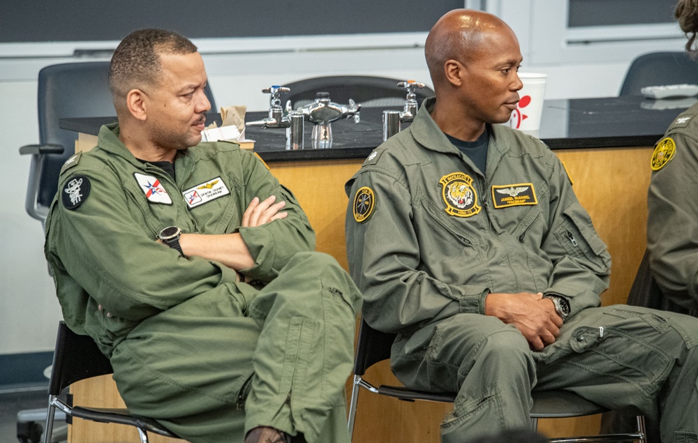 U.S. Naval Academy Midshipmen attend the Minority Aviation Panel