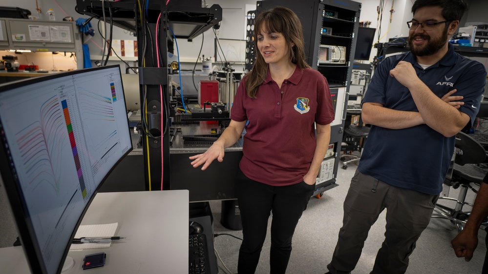 Dr. Emily Heckman, Principal Electronics Engineer from the Sensors Directorate of the Air Force Research Laboratory, leads a team of engineers and scientists in the development of new products for the warfighter.