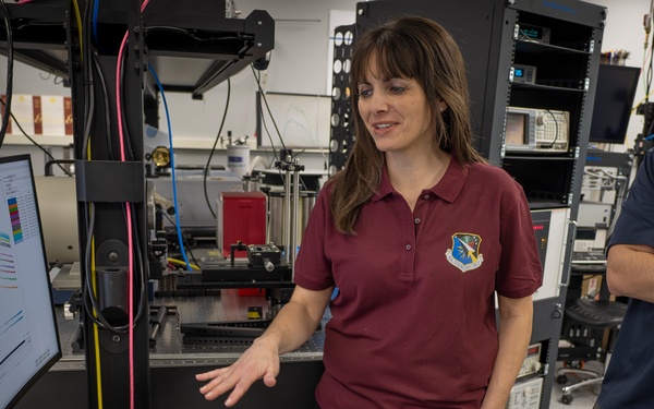 Dr. Emily Heckman, Principal Electronics Engineer from the Sensors Directorate of the Air Force Research Laboratory, leads a team of engineers and scientists in the development of new products for the warfighter.