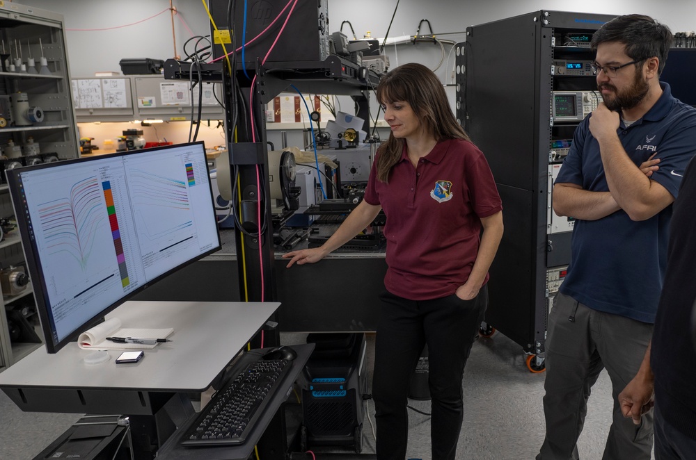 Dr. Emily Heckman, Principal Electronics Engineer from the Sensors Directorate of the Air Force Research Laboratory, leads a team of engineers and scientists in the development of new products for the warfighter.