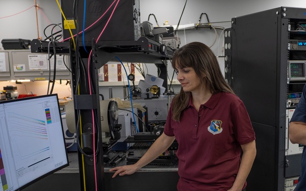 Dr. Emily Heckman, Principal Electronics Engineer from the Sensors Directorate of the Air Force Research Laboratory, leads a team of engineers and scientists in the development of new products for the warfighter.