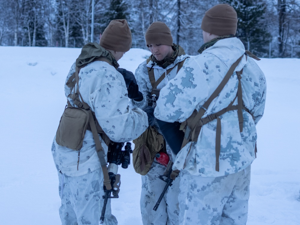 U.S. Marines with 1st Battalion, 2nd Marine Regiment Conduct Cold Weather Training