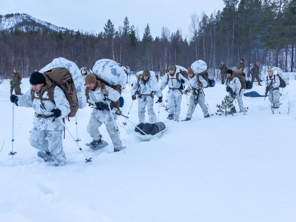 U.S. Marines with 1st Battalion, 2nd Marine Regiment Conducts Cold Weather Training