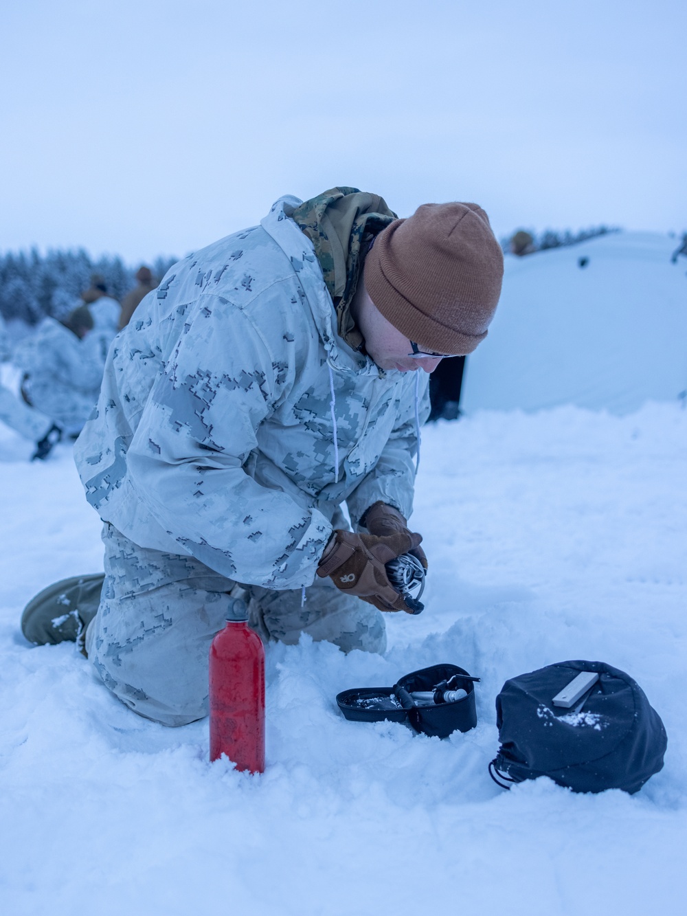 U.S. Marines with 1st Battalion, 2nd Marine Regiment Conduct Cold Weather Training