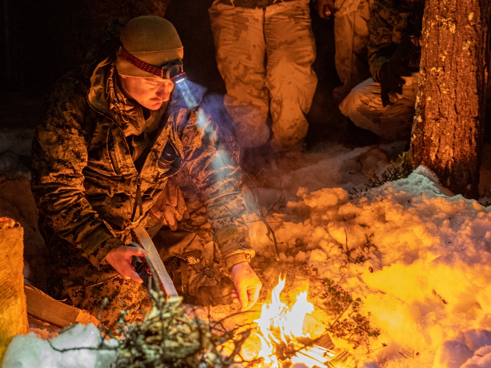 U.S. Marines with 1st Battalion, 2nd Marine Regiment Conduct Cold Weather Training