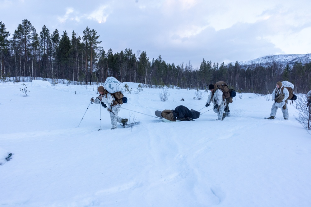 U.S. Marines with 1st Battalion, 2nd Marine Regiment Conduct Cold Weather Training