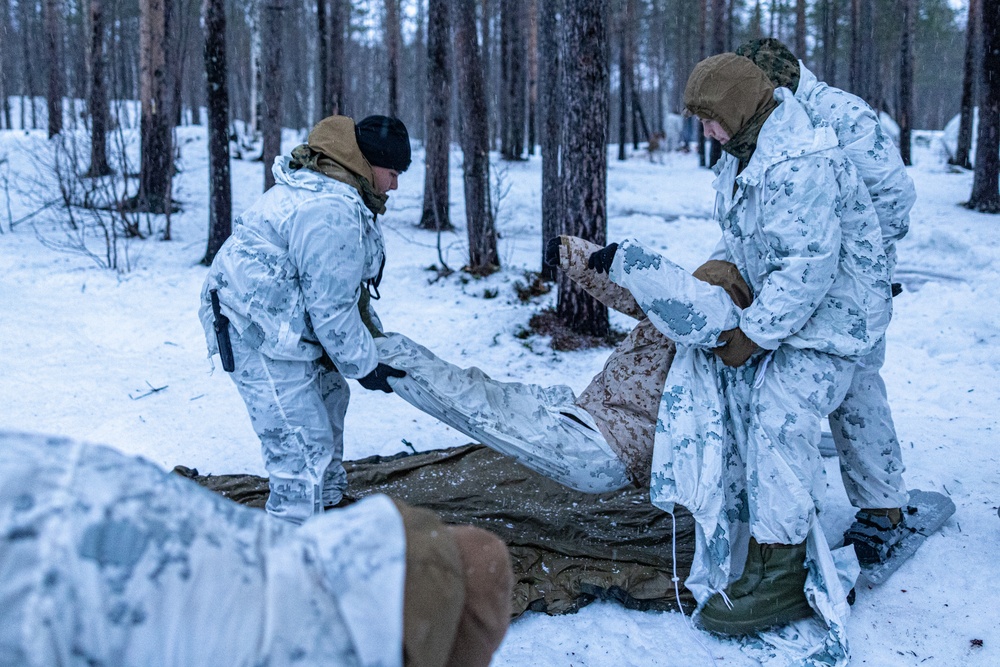 U.S. Marines with 1st Battalion, 2nd Marine Regiment Conduct Cold Weather Training