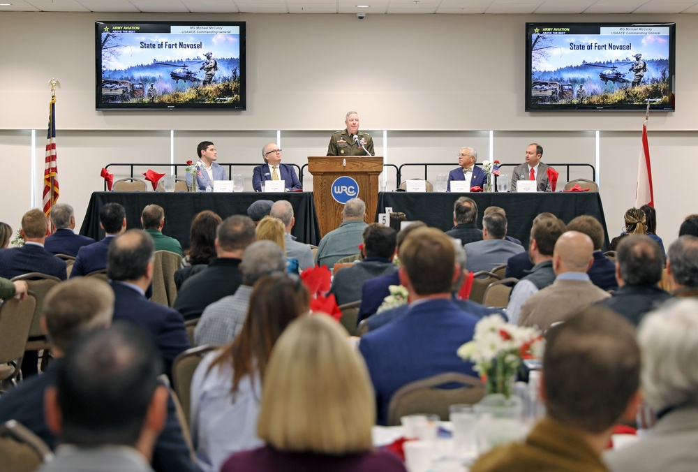 Aviation Center CG gives &quot;State of Fort Novosel&quot; to Dothan Chamber
