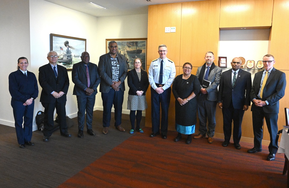 Delegation from the Pacific Islands visits Coast Guard Headquarters