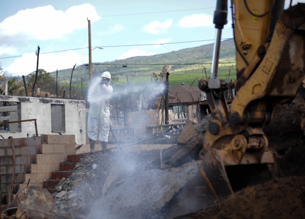 Clearing debris, keeping dust down