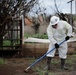 Clearing debris, keeping dust down