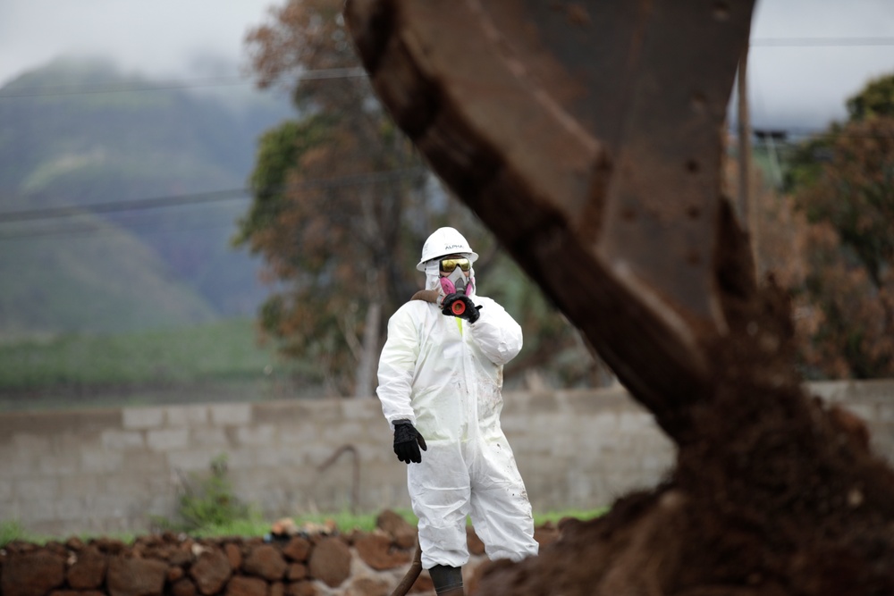 Clearing debris, keeping dust down