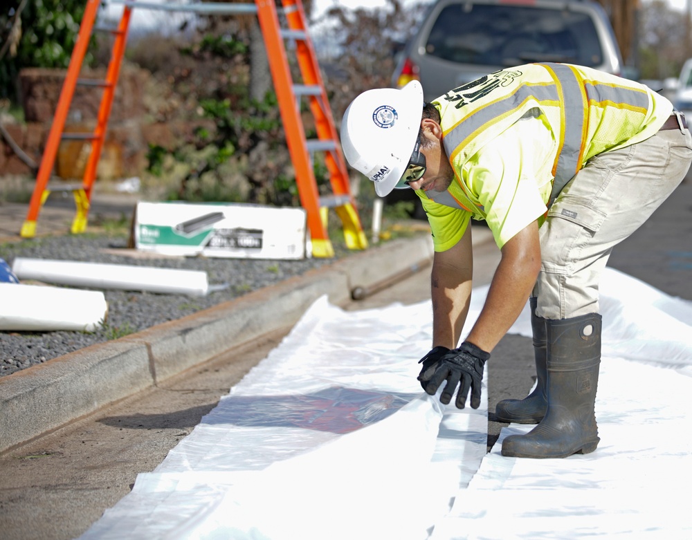 Clearing debris, keeping dust down