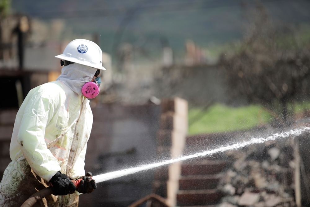 Clearing debris, keeping dust down