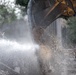 Clearing debris, keeping dust down