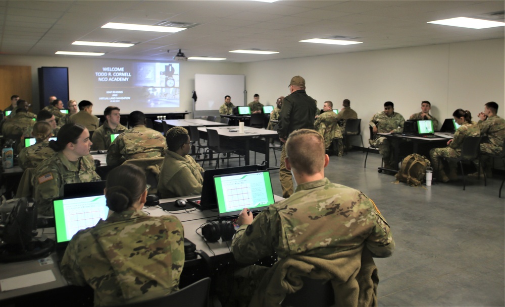 Fort McCoy NCO Academy students learn land-navigation at Virtual Battle Space simulation