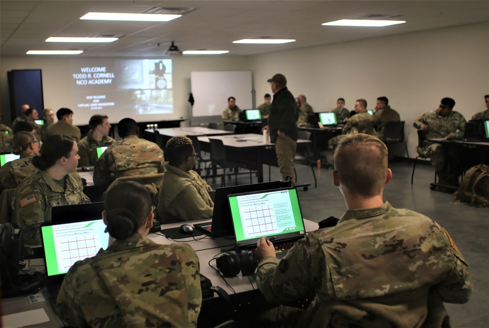 Fort McCoy NCO Academy students learn land-navigation at Virtual Battle Space simulation