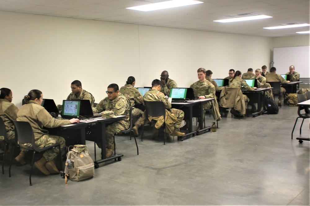 Fort McCoy NCO Academy students learn land-navigation at Virtual Battle Space simulation