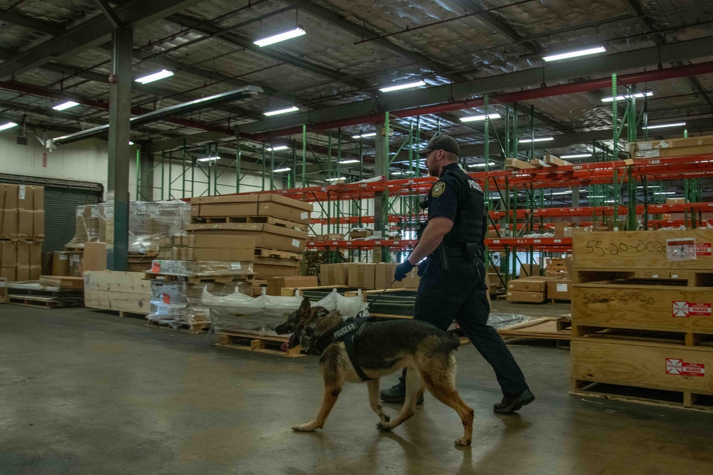 NAS Oceana Military Working Dogs Complete Detection Recertification