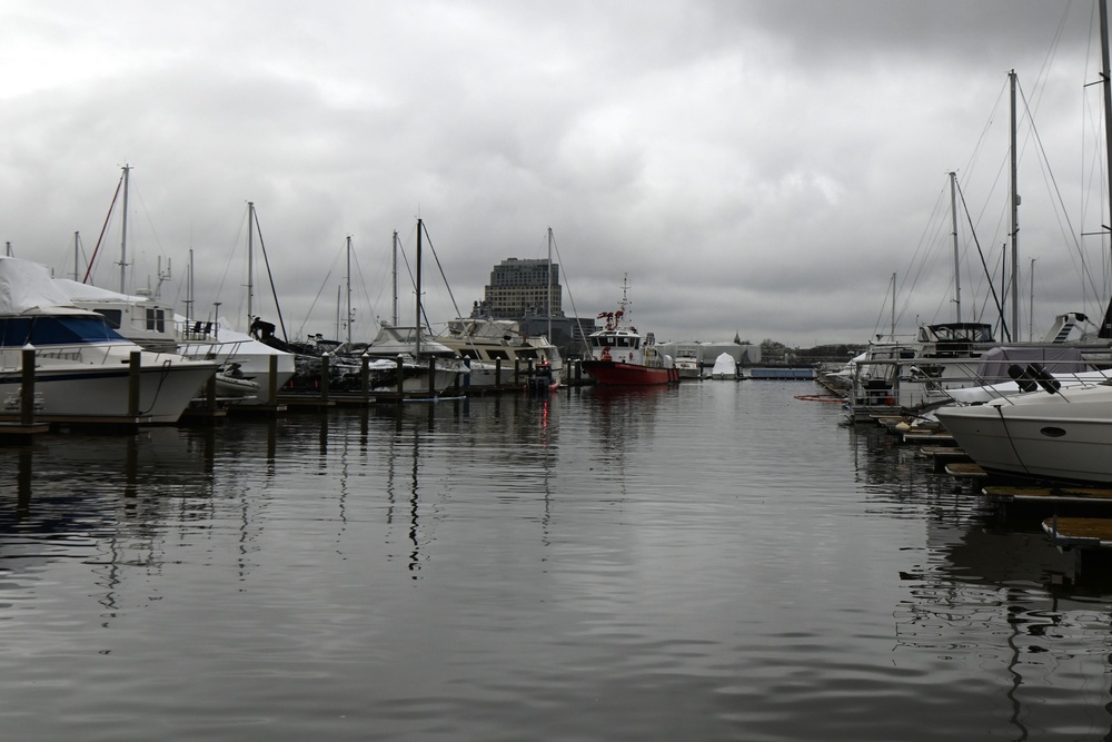 Coast Guard, partner agencies respond to fire in Baltimore's Inner Harbor