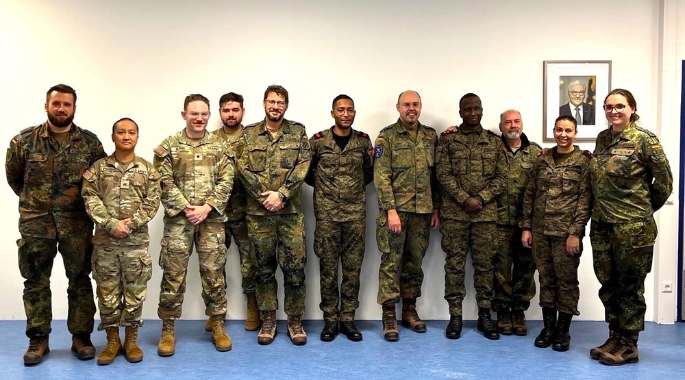 US Army lab technicians train together with allied medical professionals in Germany