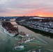 Aerial view of Pittsburgh District’s wintery rivers