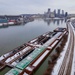 Aerial view of Pittsburgh District’s wintery rivers