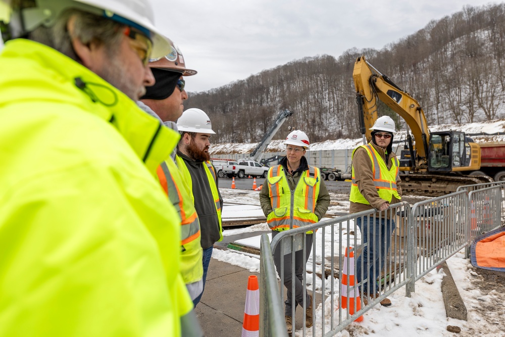 Preparation work continues for construction of new navigation chamber at Montgomery Locks and Dam