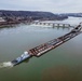 Aerial view of Pittsburgh District’s wintery rivers